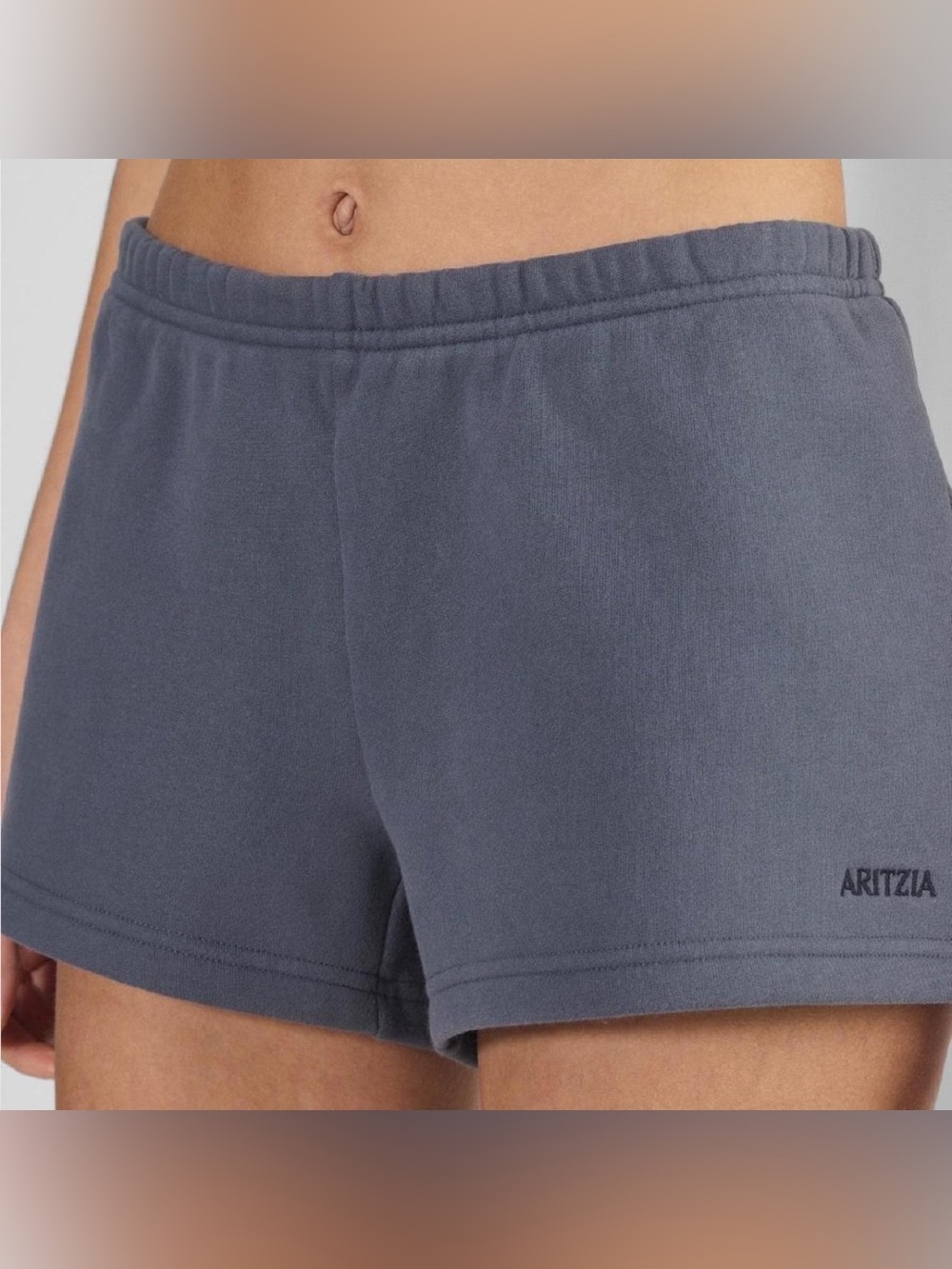 Aritzia Slate Gray Fleece Athletic Shorts